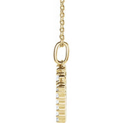 14K Yellow 1/4 CTW Lab-Grown Diamond Initial N 16-18" Necklace