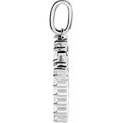 14K White 1/3 CTW Lab-Grown Diamond Initial M Pendant