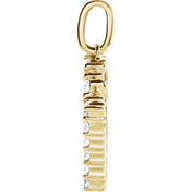 14K Yellow 1/3 CTW Lab-Grown Diamond Initial M Pendant