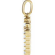 14K Yellow 1/3 CTW Lab-Grown Diamond Initial M Pendant