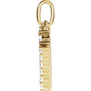 14K Yellow 1/4 CTW Lab-Grown Diamond Initial N Pendant