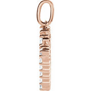 14K Rose 1/3 CTW Lab-Grown Diamond Initial M Pendant