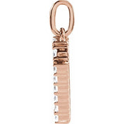 14K Rose 1/4 CTW Lab-Grown Diamond Initial N Pendant