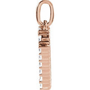 14K Rose 1/4 CTW Lab-Grown Diamond Initial N Pendant