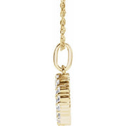 14K Yellow 1/4 CTW Lab-Grown Diamond Initial O 16-18" Necklace