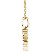 14K Yellow 1/5 CTW Lab-Grown Diamond Initial S 16-18" Necklace