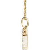 14K Yellow 1/5 CTW Lab-Grown Diamond Initial V 16-18" Necklace