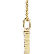 14K Yellow 1/3 CTW Lab-Grown Diamond Initial W 16-18" Necklace