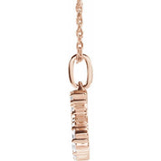 14K Rose 1/5 CTW Lab-Grown Diamond Initial S 16-18" Necklace