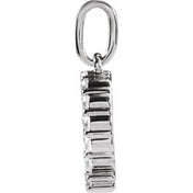14K White 1/4 CTW Lab-Grown Diamond Initial Q Pendant
