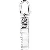 14K White 1/5 CTW Lab-Grown Diamond Initial V Pendant
