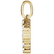 14K Yellow 1/5 CTW Lab-Grown Diamond Initial P Pendant
