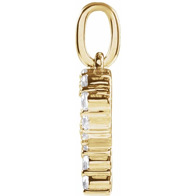 14K Yellow 1/5 CTW Lab-Grown Diamond Initial P Pendant