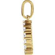 14K Yellow 1/4 CTW Lab-Grown Diamond Initial Q Pendant