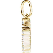14K Yellow 1/5 CTW Lab-Grown Diamond Initial V Pendant