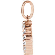 14K Rose 1/4 CTW Lab-Grown Diamond Initial O Pendant