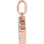 14K Rose 1/4 CTW Lab-Grown Diamond Initial O Pendant