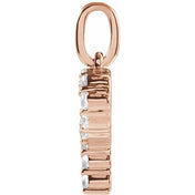 14K Rose 1/5 CTW Lab-Grown Diamond Initial P Pendant