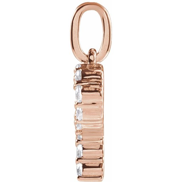 14K Rose 1/5 CTW Lab-Grown Diamond Initial P Pendant