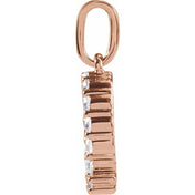 14K Rose 1/4 CTW Lab-Grown Diamond Initial Q Pendant