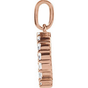 14K Rose 1/4 CTW Lab-Grown Diamond Initial Q Pendant