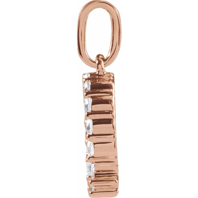 14K Rose 1/4 CTW Lab-Grown Diamond Initial Q Pendant