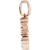 14K Rose 1/5 CTW Lab-Grown Diamond Initial S Pendant