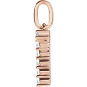 14K Rose 1/6 CTW Lab-Grown Diamond Initial T Pendant