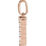 14K Rose 1/5 CTW Lab-Grown Diamond Initial X Pendant