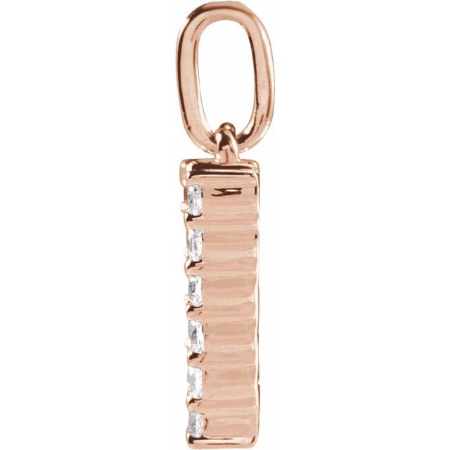 14K Rose 1/5 CTW Lab-Grown Diamond Initial X Pendant