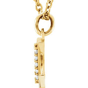 14K Yellow .025 CTW Natural Diamond Lowercase Initial Z 16" Necklace