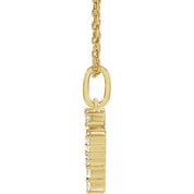 14K Yellow 1/6 CTW Lab-Grown Diamond Initial Y 16-18" Necklace