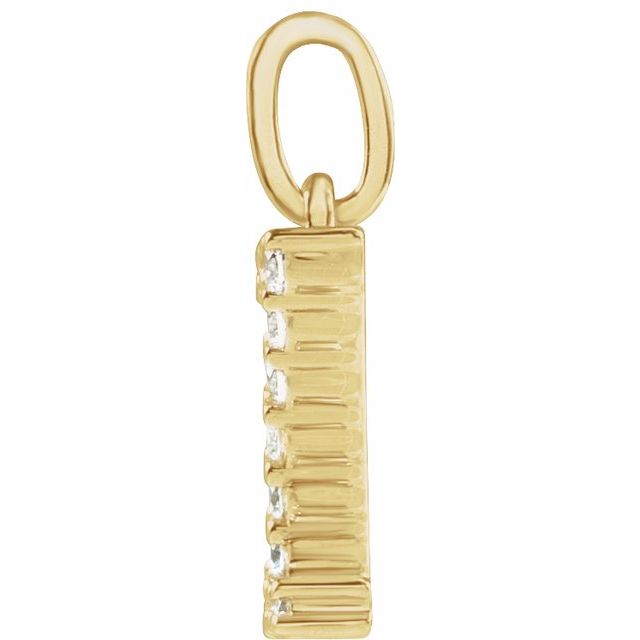 14K Yellow 1/6 CTW Lab-Grown Diamond Initial Y Pendant