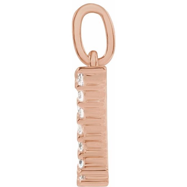 14K Rose 1/6 CTW Lab-Grown Diamond Initial Y Pendant