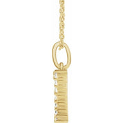 14K Yellow 1/5 CTW Lab-Grown Diamond Initial Z 16-18" Necklace