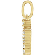 14K Yellow 1/5 CTW Lab-Grown Diamond Initial Z Pendant