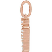 14K Rose 1/5 CTW Lab-Grown Diamond Initial Z Pendant