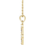 14K Yellow .07 CTW Natural Diamond Bar 16-18" Necklace