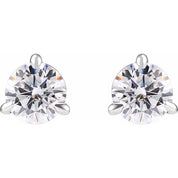 14K White 1 Lab-Grown Diamond Cocktail-Style Stud Earrings