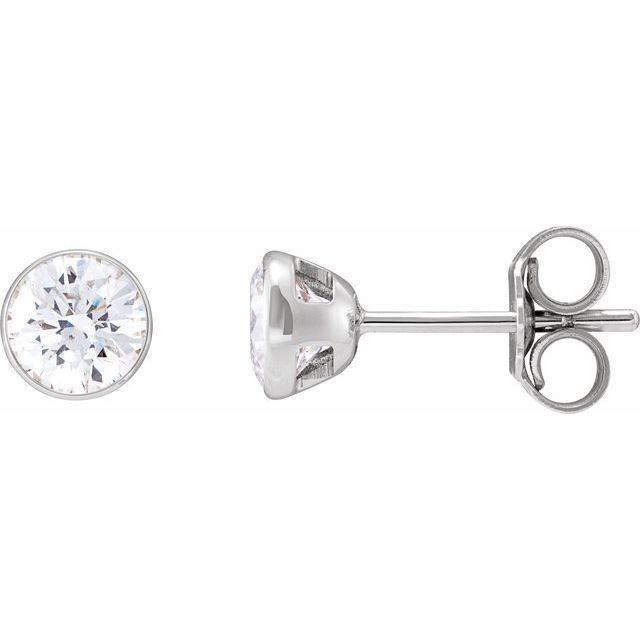 14K White 1 CTW Natural Diamond Ultra-Lightweight Stud Earrings