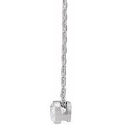 14K White 1/4 CTW Natural Diamond Ultra-Lightweight 16-18" Necklace