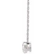 14K White 1/2 CTW Natural Diamond Ultra-Lightweight 16-18" Necklace