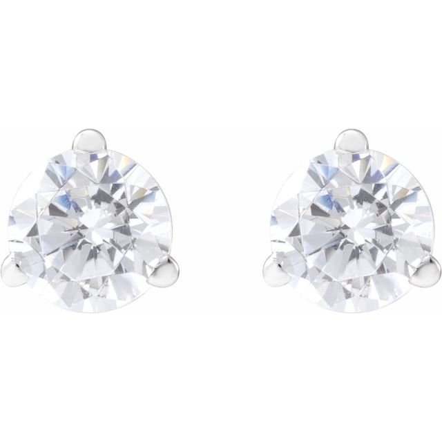 14K White 1/2 CTW Lab-Grown Diamond Stud Earrings