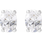 14K White 1/3 CTW Lab-Grown Diamond Stud Earrings
