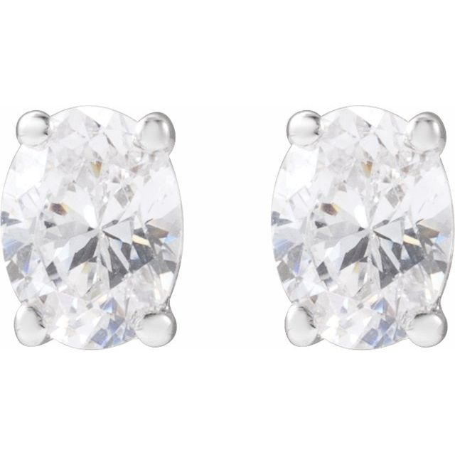 14K White 1/3 CTW Lab-Grown Diamond Stud Earrings