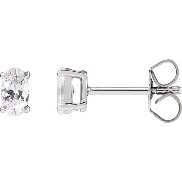 14K White 1/2 CTW Lab-Grown Diamond Stud Earrings