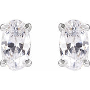 14K White 1/2 CTW Lab-Grown Diamond Stud Earrings