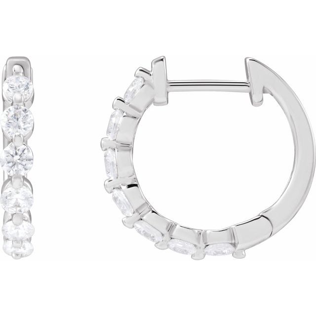 4 CTW Lab-Grown Diamond Hoop Earrings