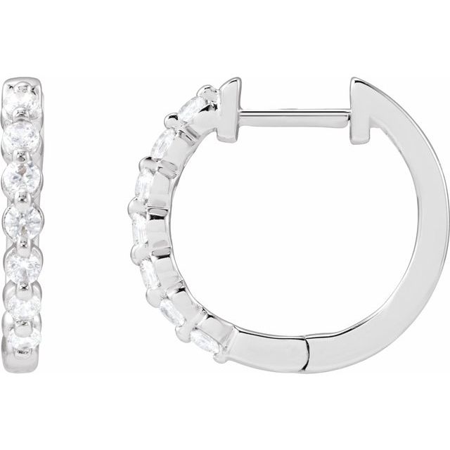 3 CTW Lab-Grown Diamond Hoop Earrings
