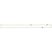 14K Yellow 1/5 CTW Natural Black Diamond 3-Station 16-18" Necklace